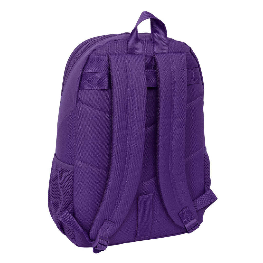 Schulrucksack Real Valladolid C.F. Weiß Lila 32 x 44 x 16 cm