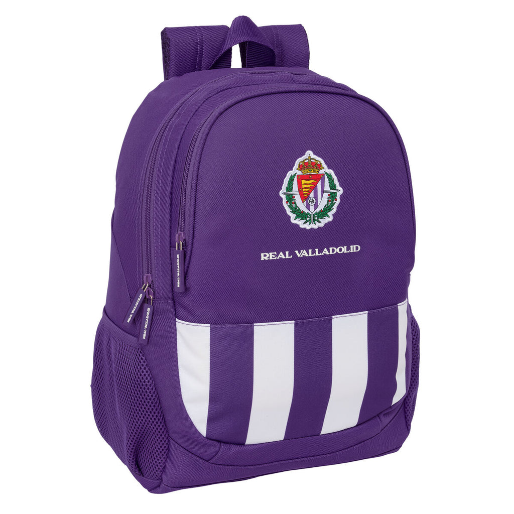 Schulrucksack Real Valladolid C.F. Weiß Lila 32 x 44 x 16 cm