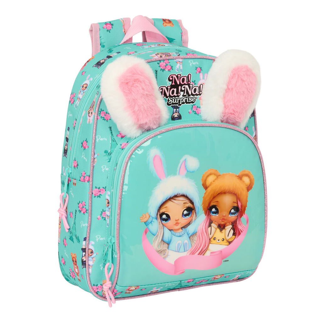 Schulrucksack Na!Na!Na! Surprise Bunny Rosa türkis 28 x 34 x 10 cm
