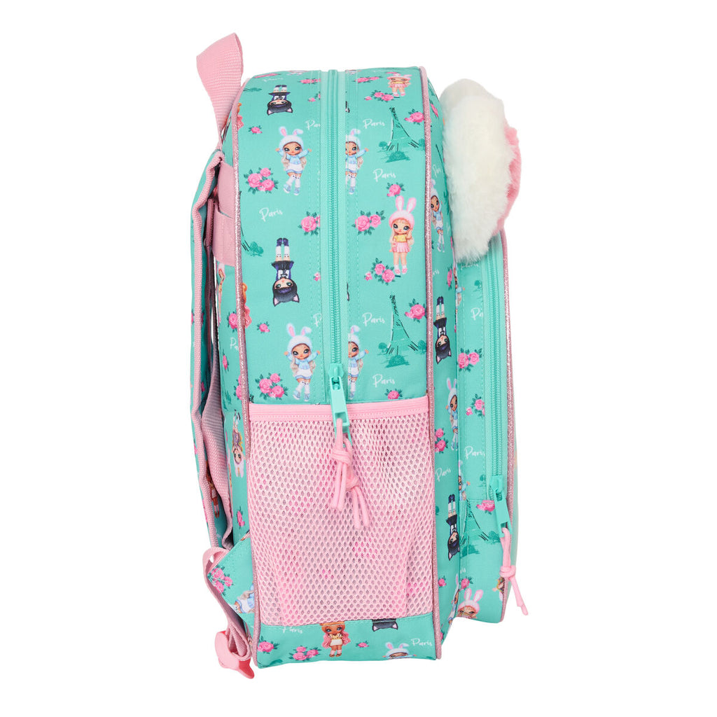 Schulrucksack Na!Na!Na! Surprise Bunny Rosa türkis 32 x 38 x 12 cm