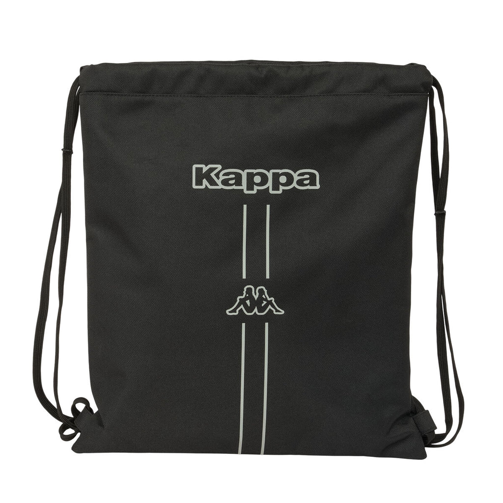Rucksacktasche mit Bändern Kappa Dark Schwarz 35 x 40 x 1 cm