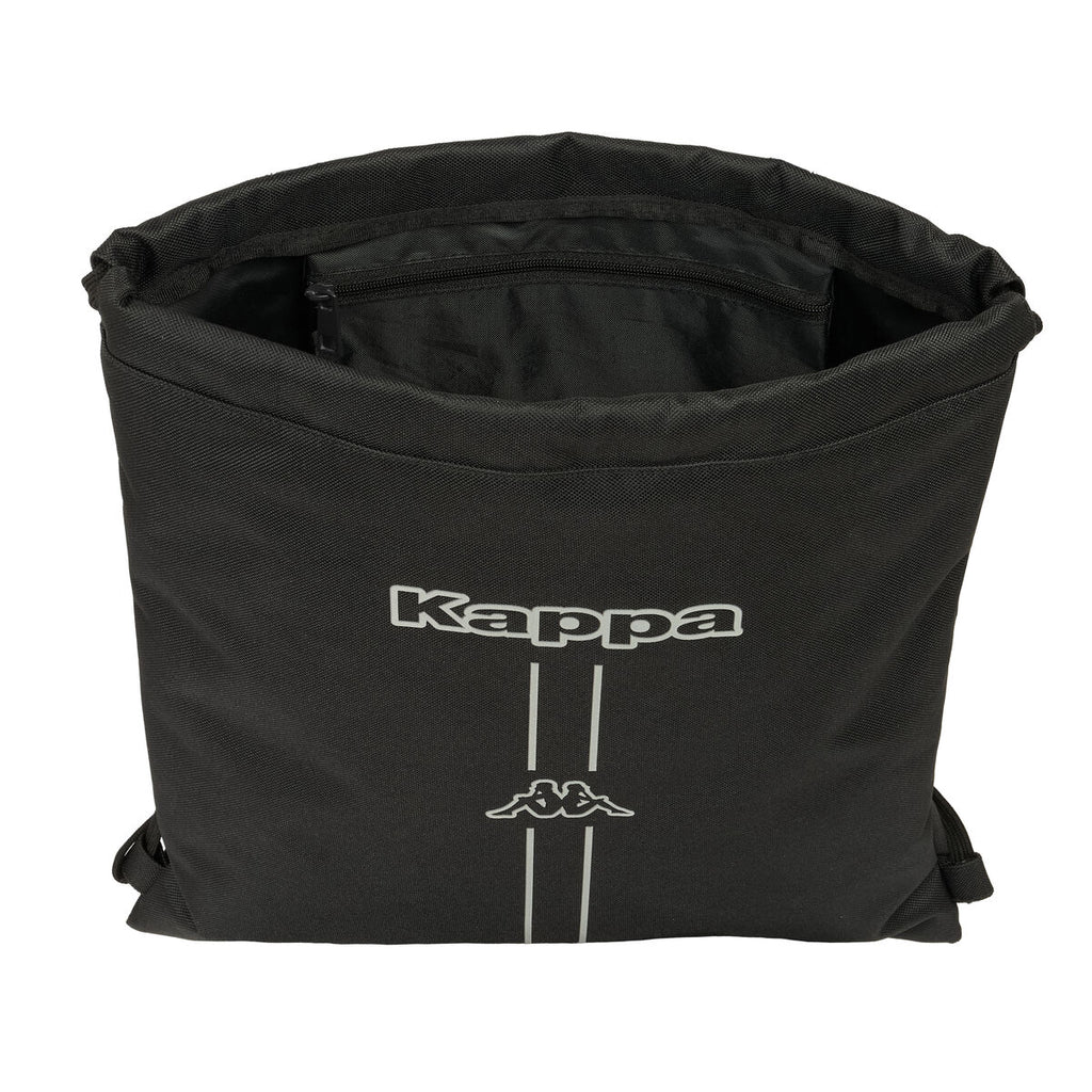 Rucksacktasche mit Bändern Kappa Dark Schwarz 35 x 40 x 1 cm