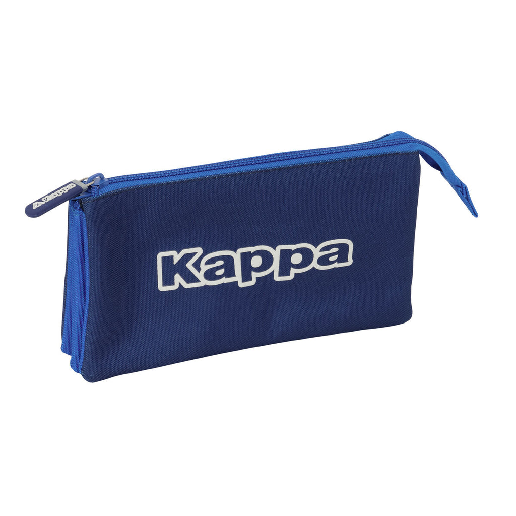 Dreifaches Mehrzweck-Etui Kappa Rain Marineblau 22 x 12 x 3 cm