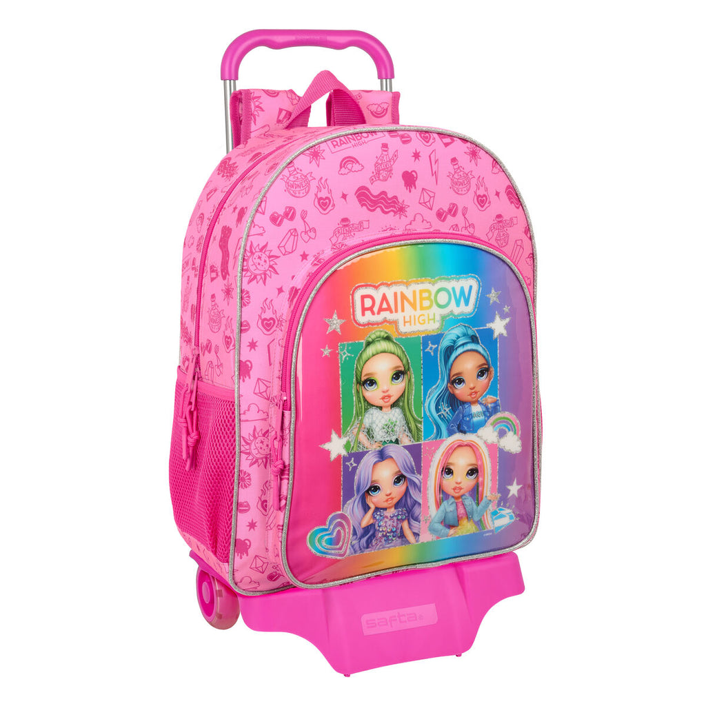 Schulrucksack mit Rädern Rainbow High Shine Bunt 33 x 42 x 14 cm