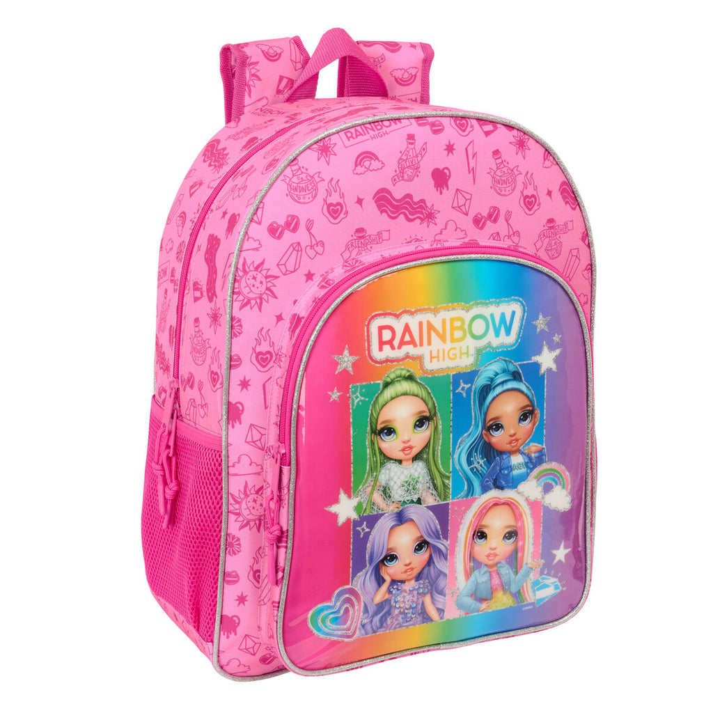 Schulrucksack Rainbow High Shine Bunt 33 x 42 x 14 cm