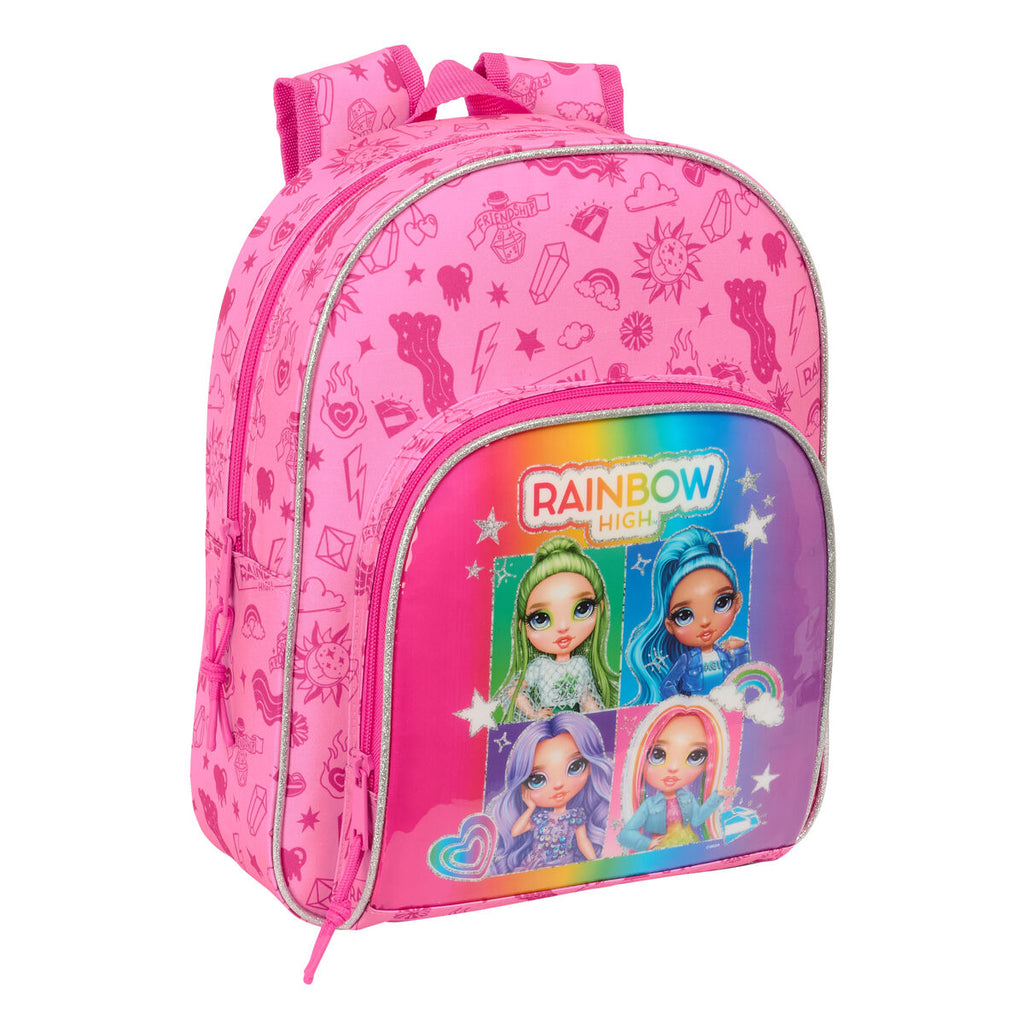 Schulrucksack Rainbow High Shine Bunt 28 x 34 x 10 cm