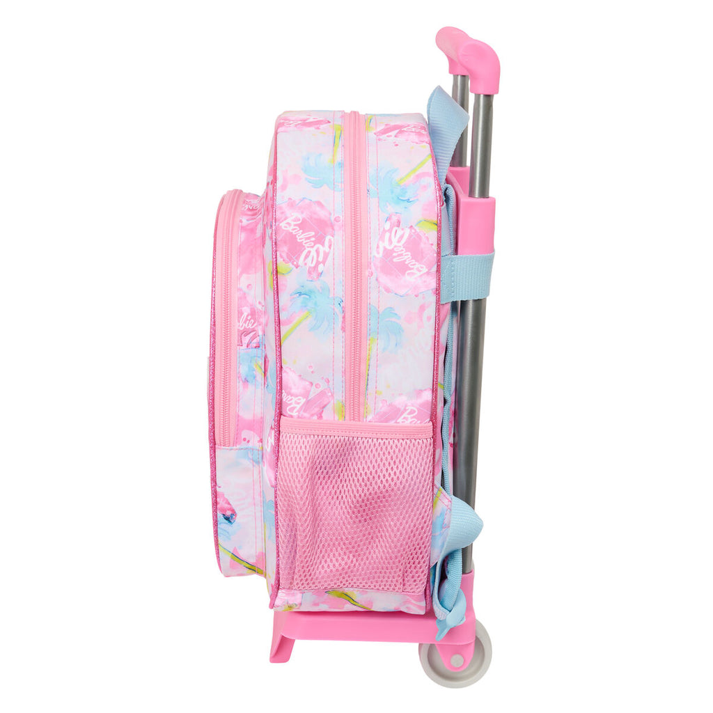 Schulrucksack mit Rädern Barbie Painterly Rosa Himmelsblau 26 x 11 x 67 cm 26 x 34 x 11 cm