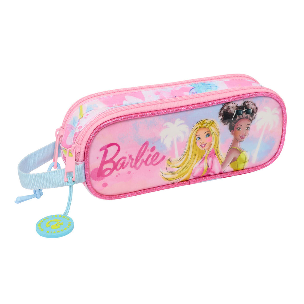 Zweifaches Mehrzweck-Etui Barbie Painterly Rosa Himmelsblau 21 x 8 x 6 cm