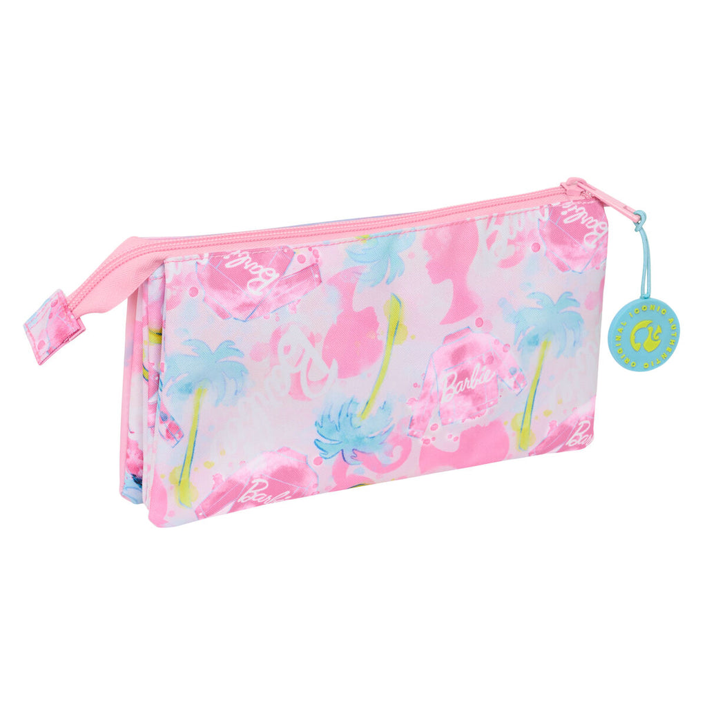 Dreifaches Mehrzweck-Etui Barbie Painterly Rosa Himmelsblau 22 x 12 x 3 cm