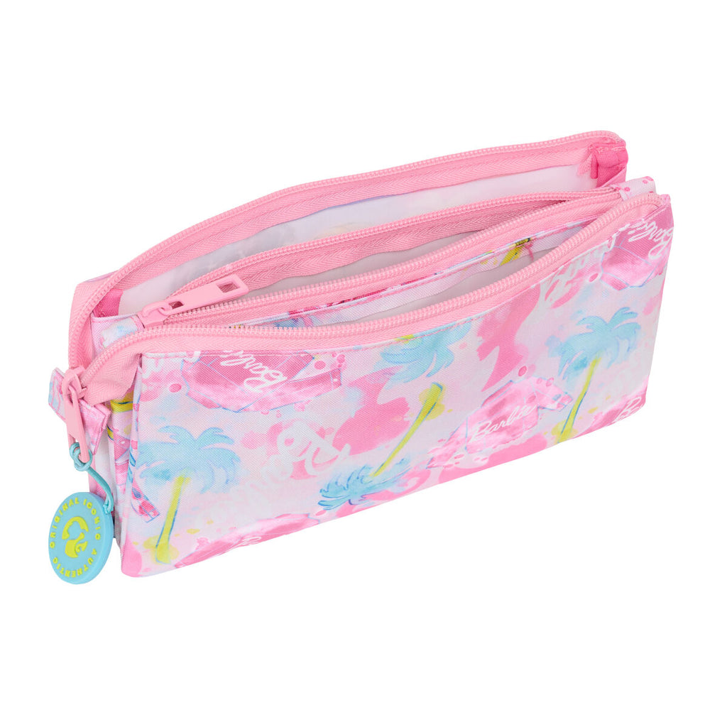 Dreifaches Mehrzweck-Etui Barbie Painterly Rosa Himmelsblau 22 x 12 x 3 cm
