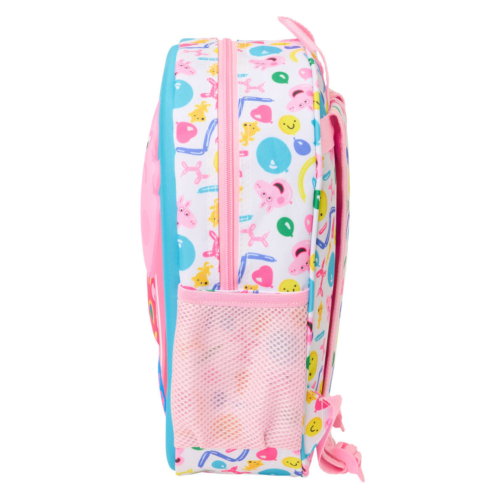 Schulrucksack Peppa Pig Blau Weiß Rosa 27 x 33 x 10 cm