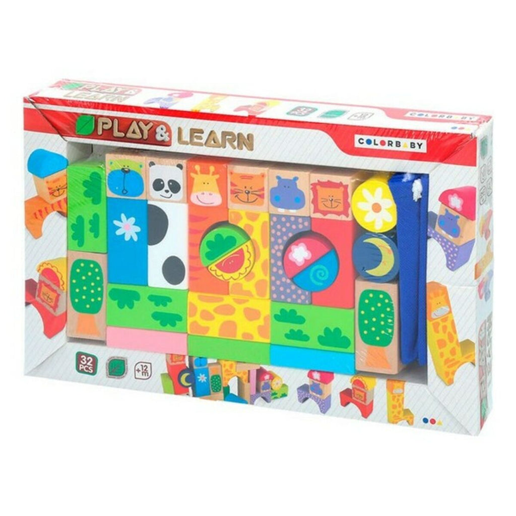 Baukasten mit Blöcken Woomax tiere (32 pcs)