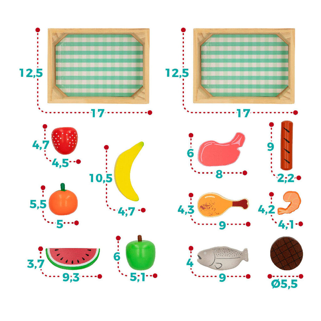 Kit aus Spielzeuglebensmittel Woomax (12 pcs)