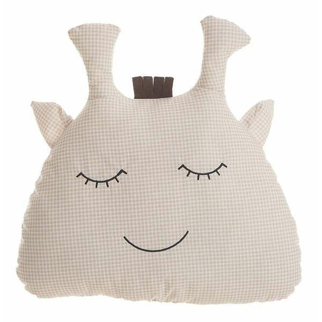 Kissen Giraffe 35 x 34 cm Beige