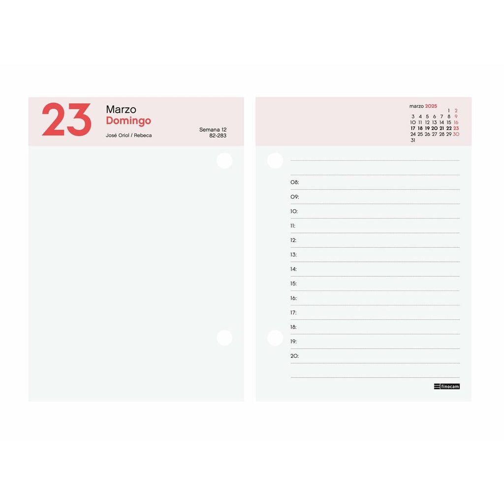 Tischkalender Finocam 8,5 x 12 cm 2025