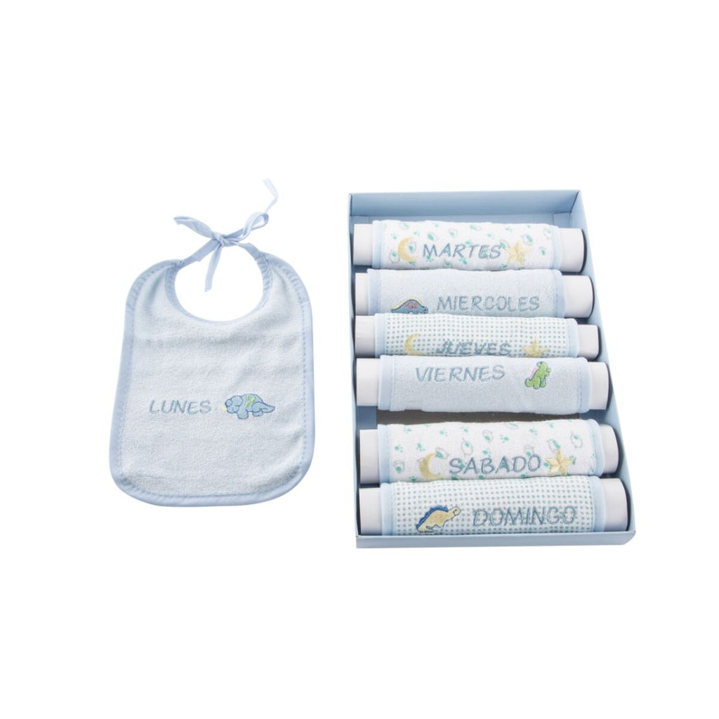 Lätzchen-Set Home ESPRIT Blau Rosa Baumwolle 19 x 29 x 3 cm (4 Stück)