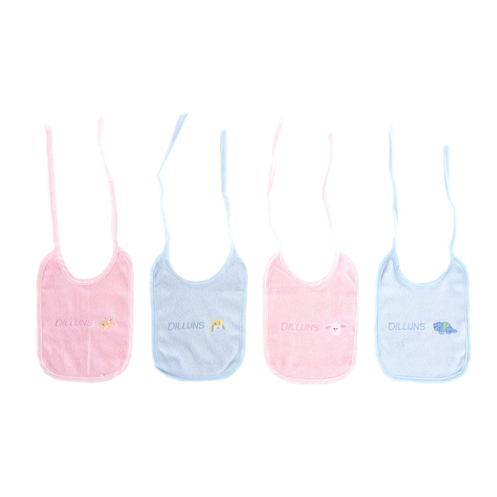 Lätzchen-Set Home ESPRIT Rosa Himmelsblau Baumwolle 19 x 29 x 3 cm (4 Stück)
