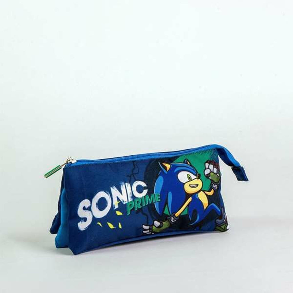Dreifaches Mehrzweck-Etui Sonic Prime Hellblau Light Blue 2,2 x 1,1 x 22,5 cm