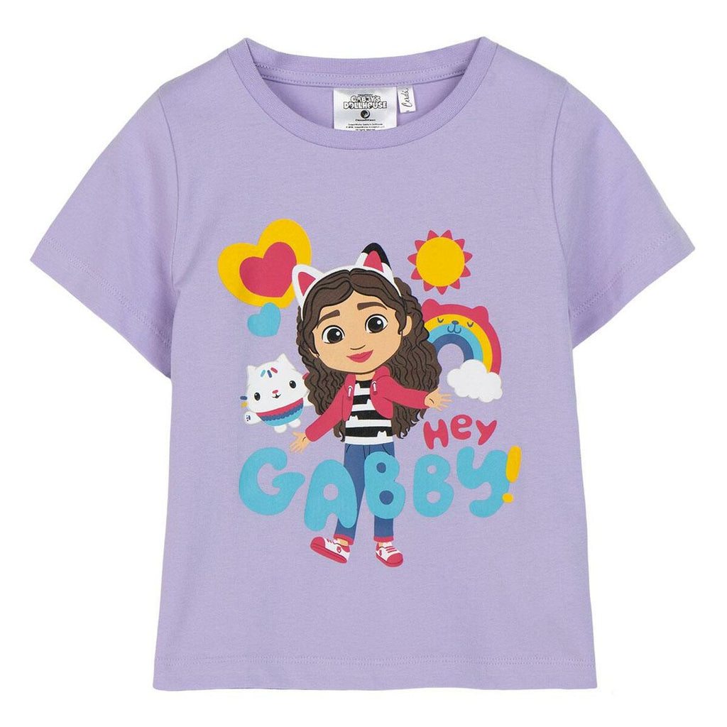 Kurzarm-T-Shirt für Kinder Gabby's Dollhouse Weiß