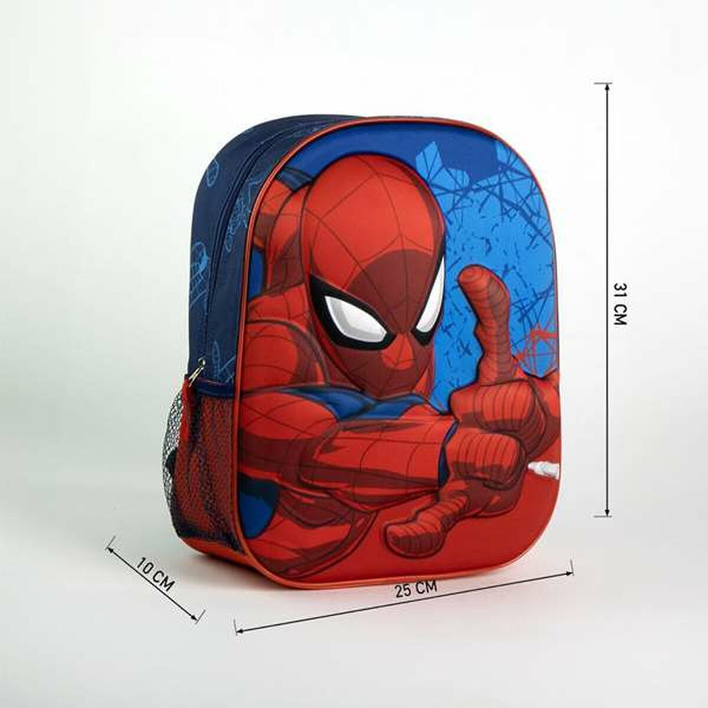 Schulrucksack 3D Spider-Man Blau 25,0 x 31,0 x 10,0 cm