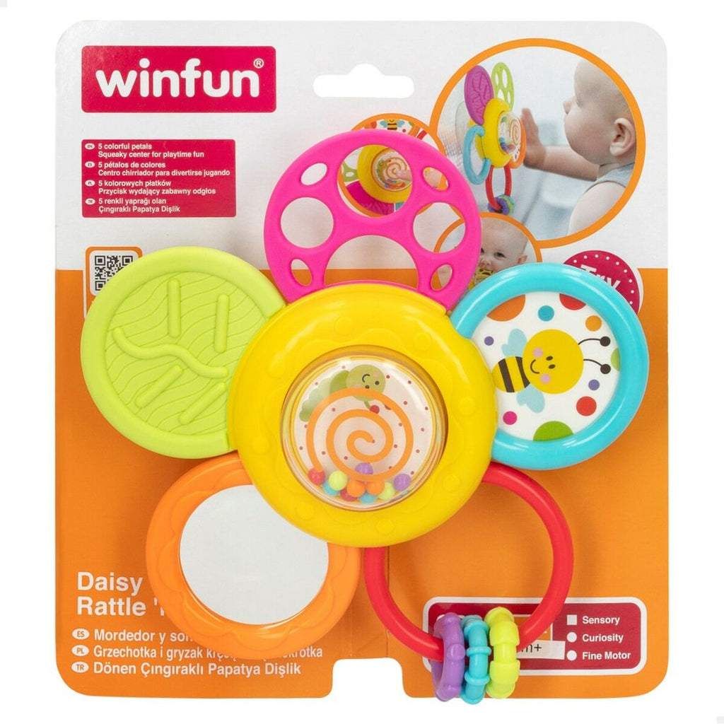 Babyrassel und Beißring Winfun Kunststoff 15,5 x 15,5 x 5,5 cm (6 Stück)