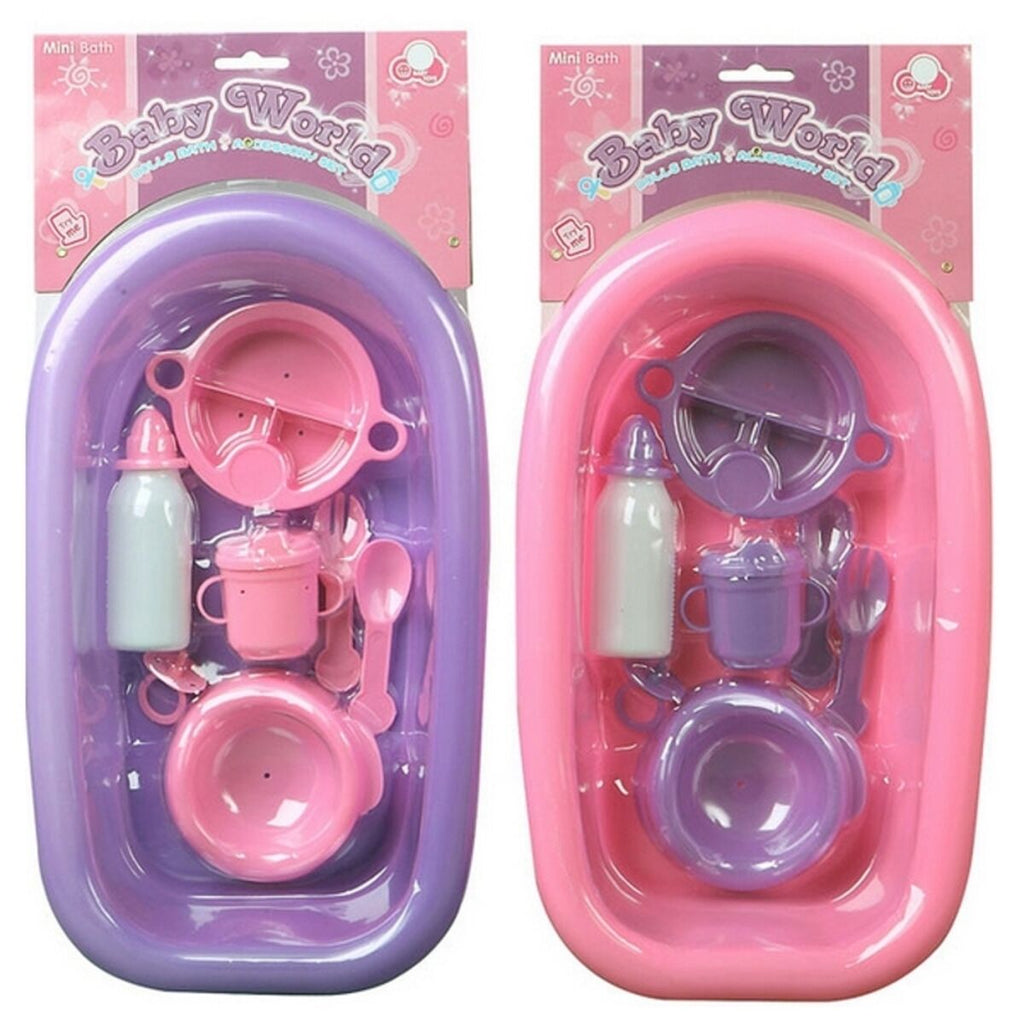 Badewannenset mit Zubehör für Babypuppe 115030 (8 pcs)