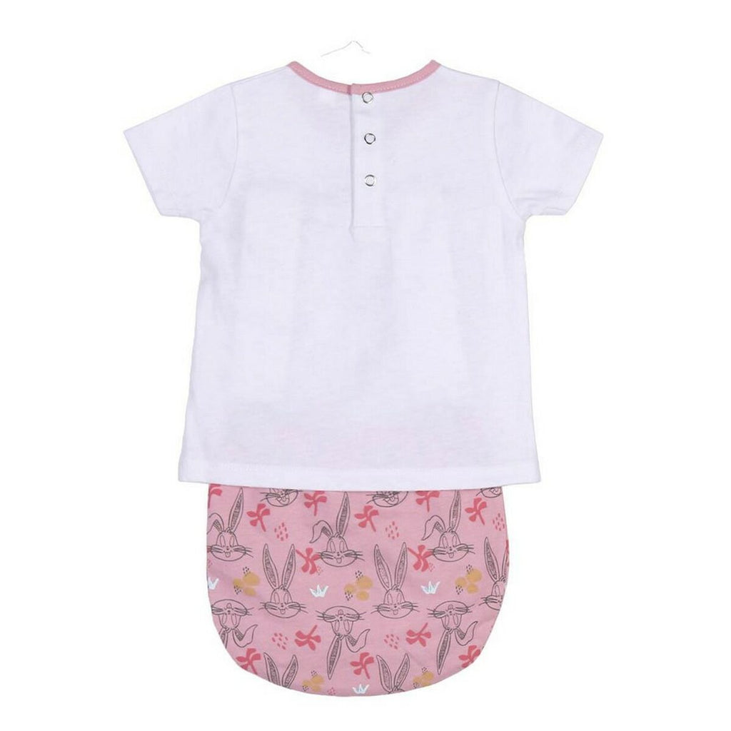 Bekleidungs-Set Looney Tunes Rosa Baby Weiß