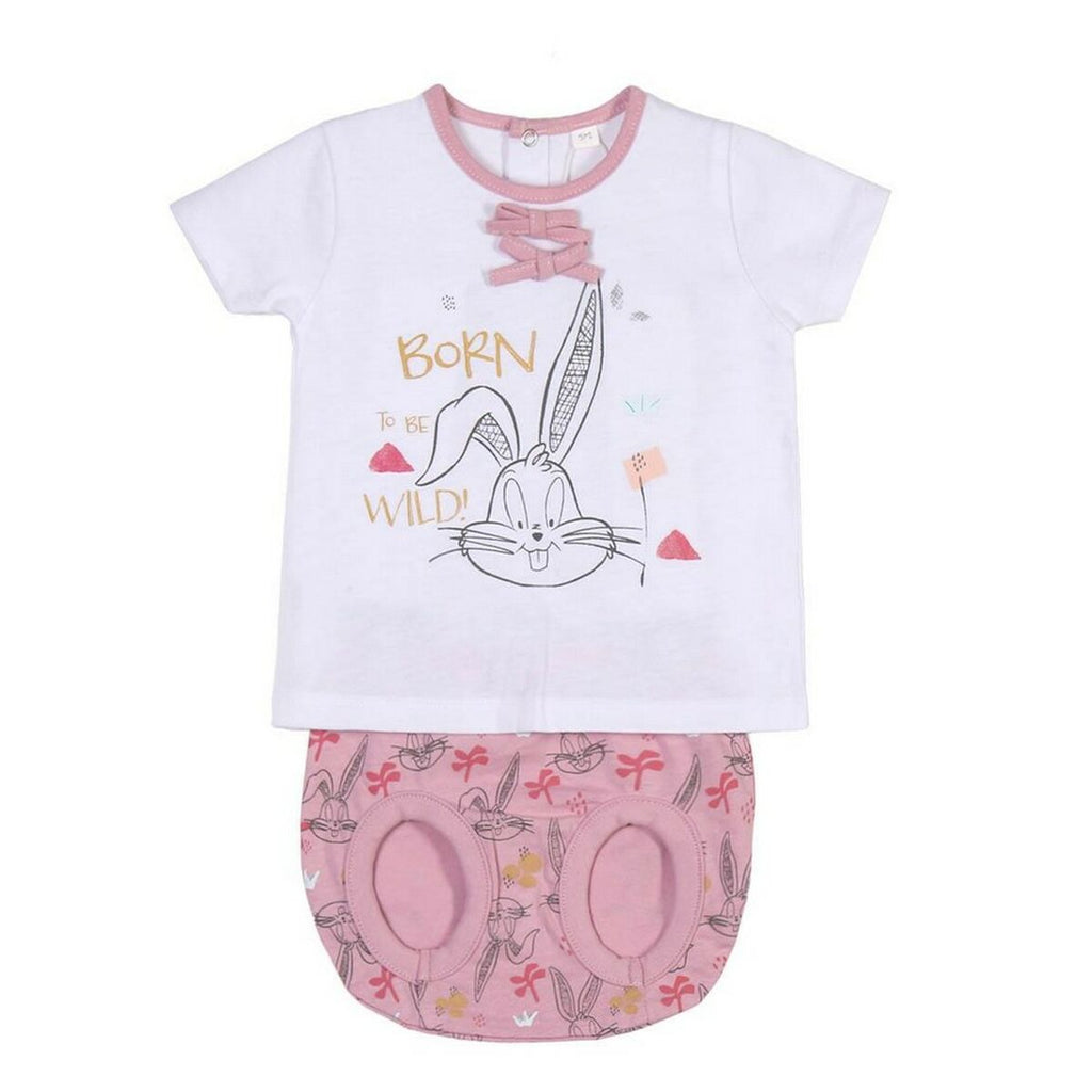 Bekleidungs-Set Looney Tunes Rosa Baby Weiß