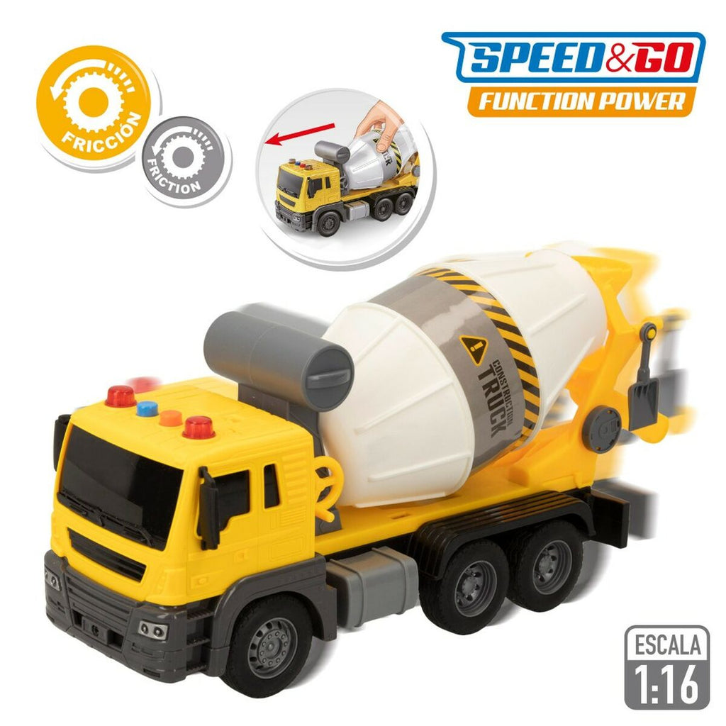 Betonmischer-Lkw Speed & Go Licht Sound 26 x 14 x 10 cm (4 Stück)