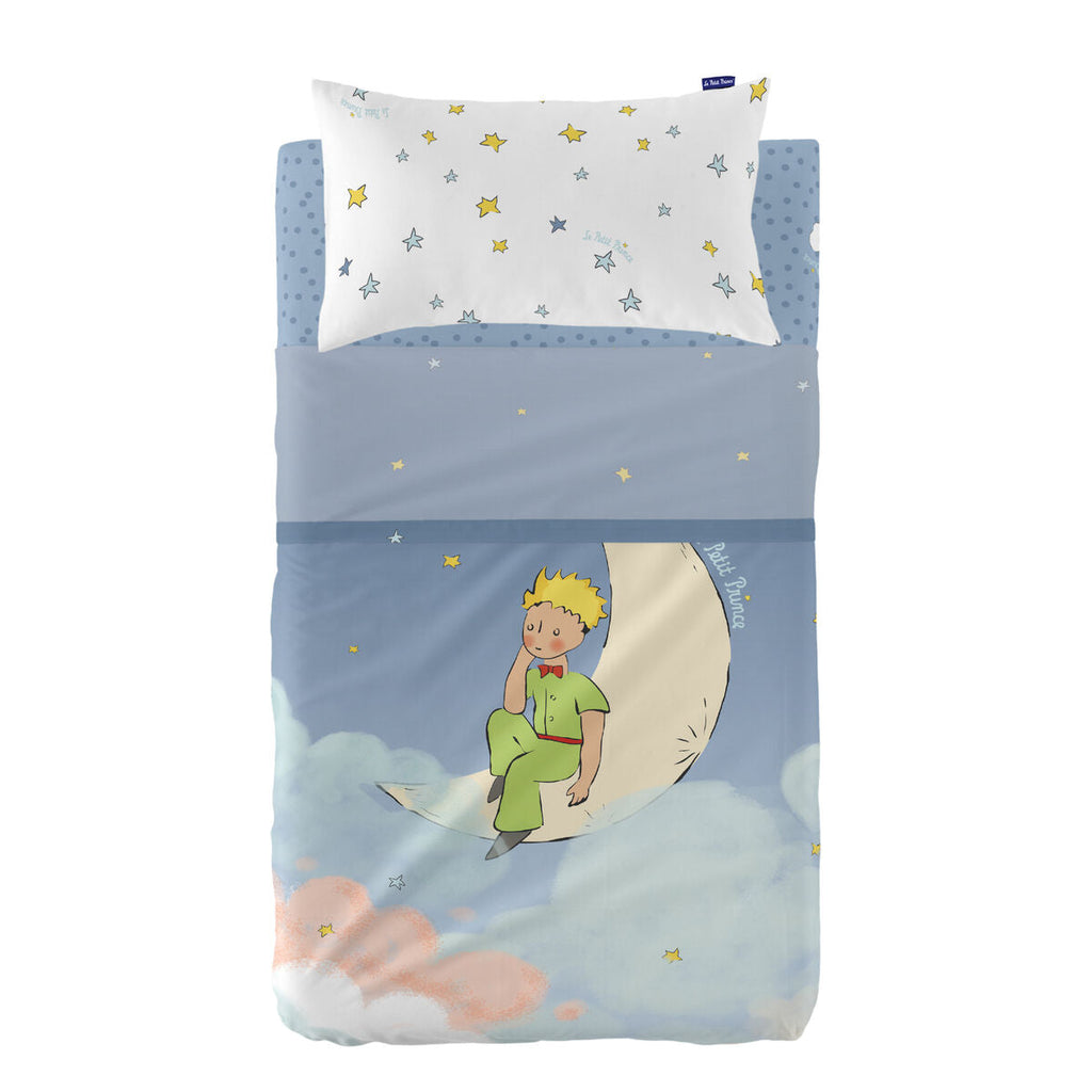 Bettwäsche-Set HappyFriday Le Petit Prince La lune Bunt Babybettchen 2 Stücke