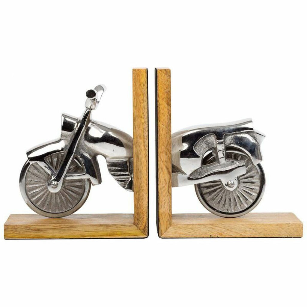 Bogstøtte Alexandra House Living Aluminium Mango-Holz Motorrad 10 x 17 x 30 cm