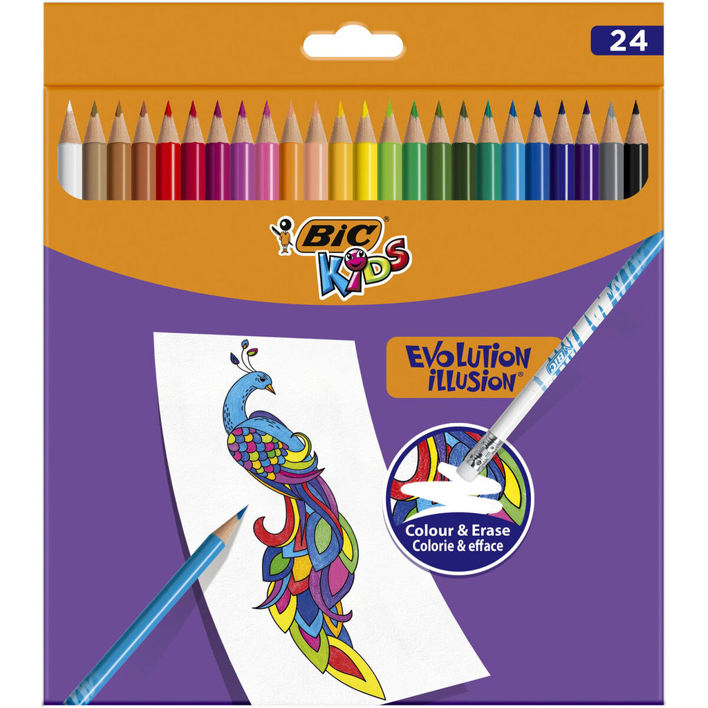 Buntstifte Bic 987869 Bunt Abwischbar 24 Stücke