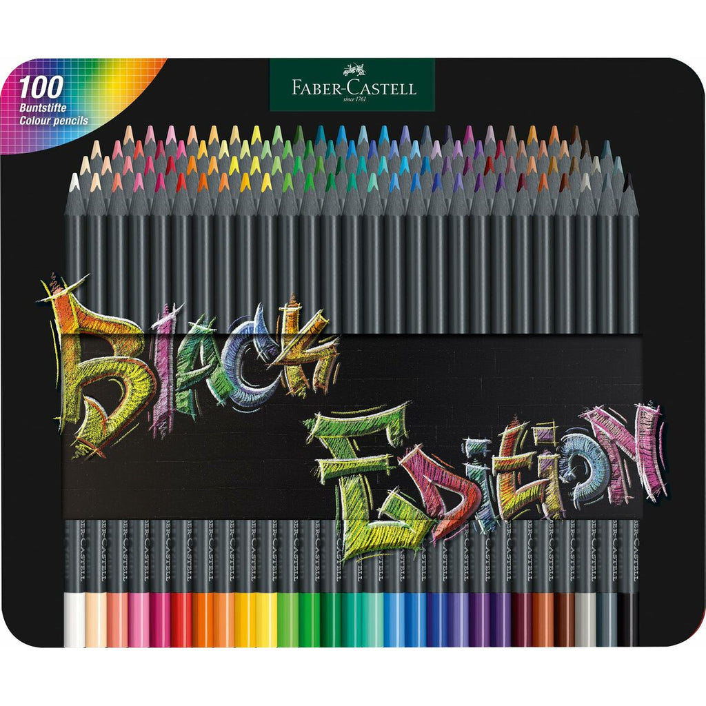 Buntstifte Faber-Castell Black Edition Metalletui 100 Stücke Bunt