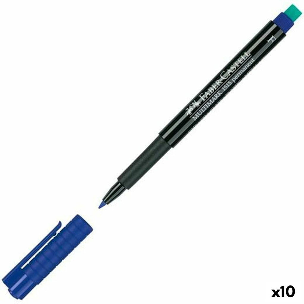 Dauermarker Faber-Castell Multimark 1513 F Blau (10 Stück)