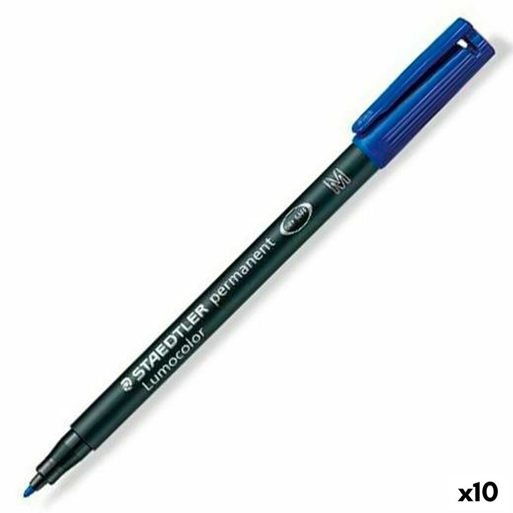 Dauermarker Staedtler Lumocolor 317-3 M Blau (10 Stück)