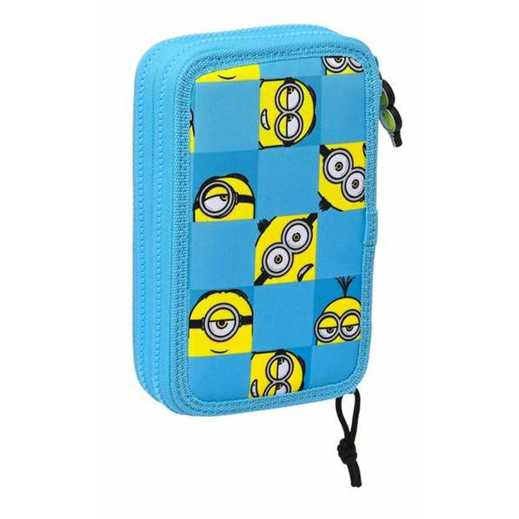 Doppel-Federtasche Minions Minionstatic Blau 12,5 x 19,5 x 4 cm