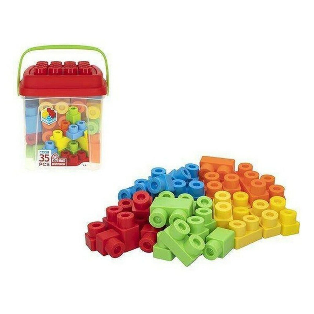 Dose mit Bauklötzen Color Block 35 Stücke (35 pcs)