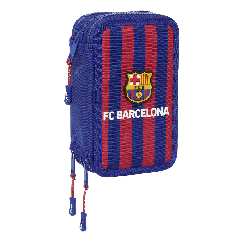 Dreifaches Federmäppchen F.C. Barcelona 24/25 Granatrot Marineblau 12,5 x 19,5 x 5,5 cm 36 Stücke