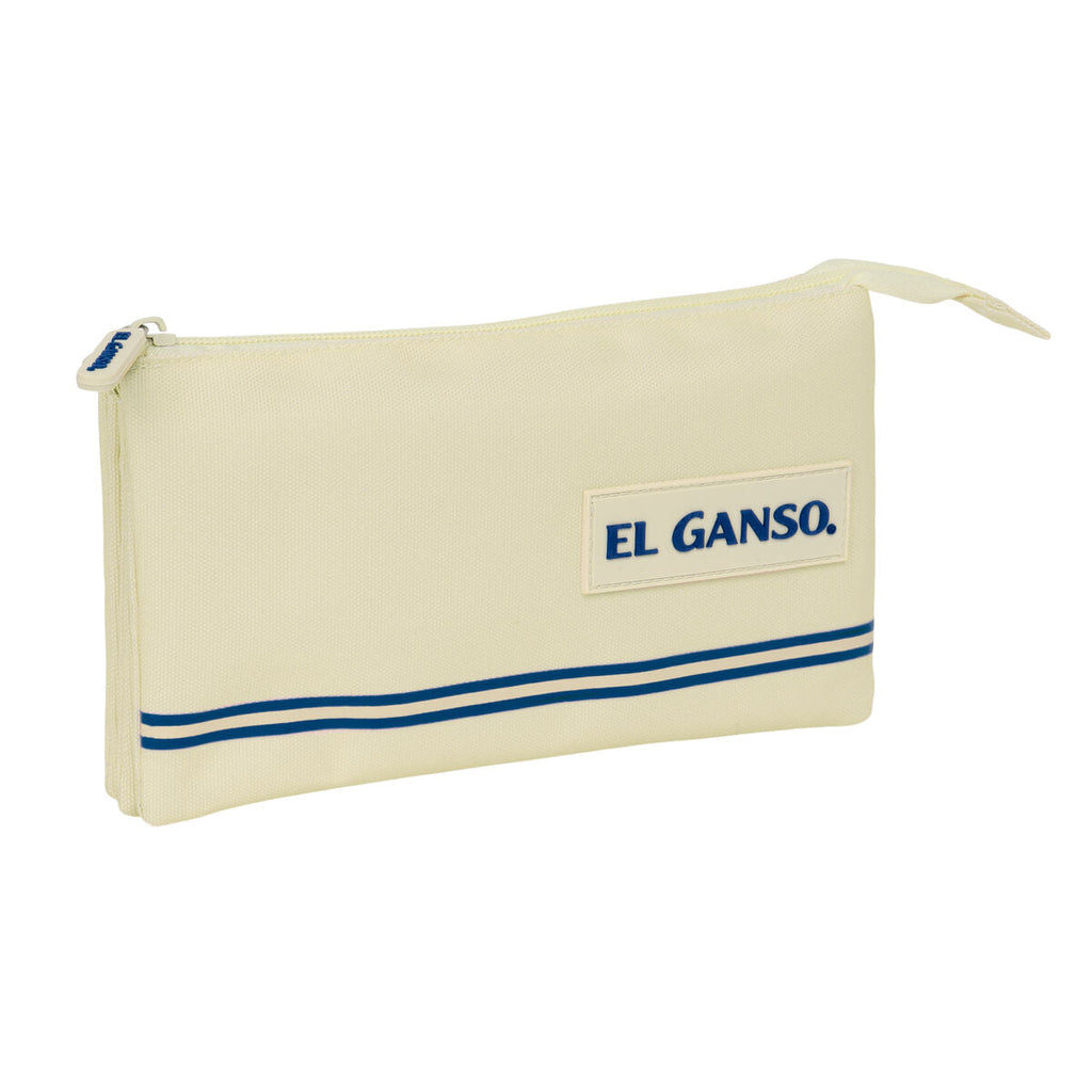 Dreifaches Mehrzweck-Etui El Ganso Beige 22 x 12 x 3 cm