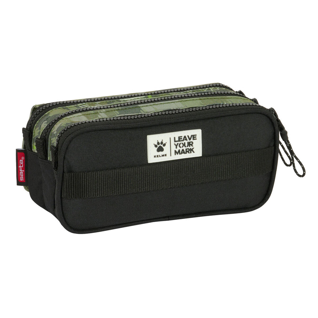 Dreifaches Mehrzweck-Etui Kelme Travel Schwarz grün 21,5 x 10 x 8 cm