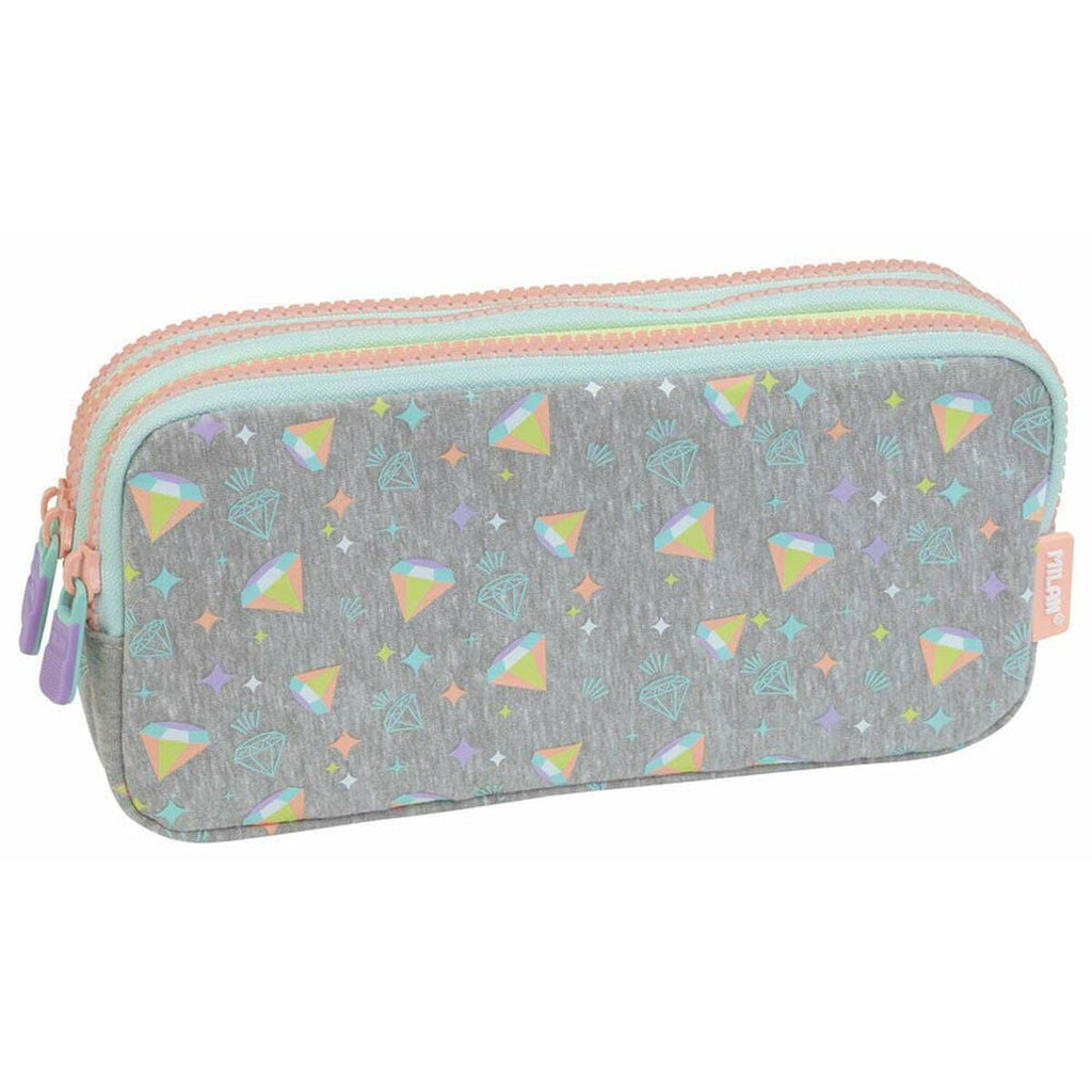 Dreifaches Mehrzweck-Etui Milan SUGAR DIAMOND Grau