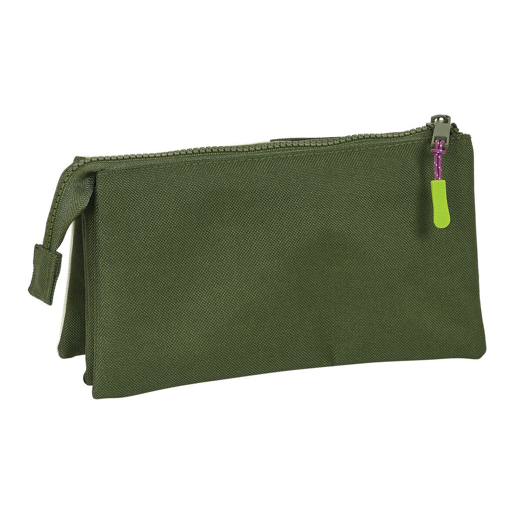 Dreifaches Mehrzweck-Etui Munich Bright khaki grün 22 x 12 x 3 cm