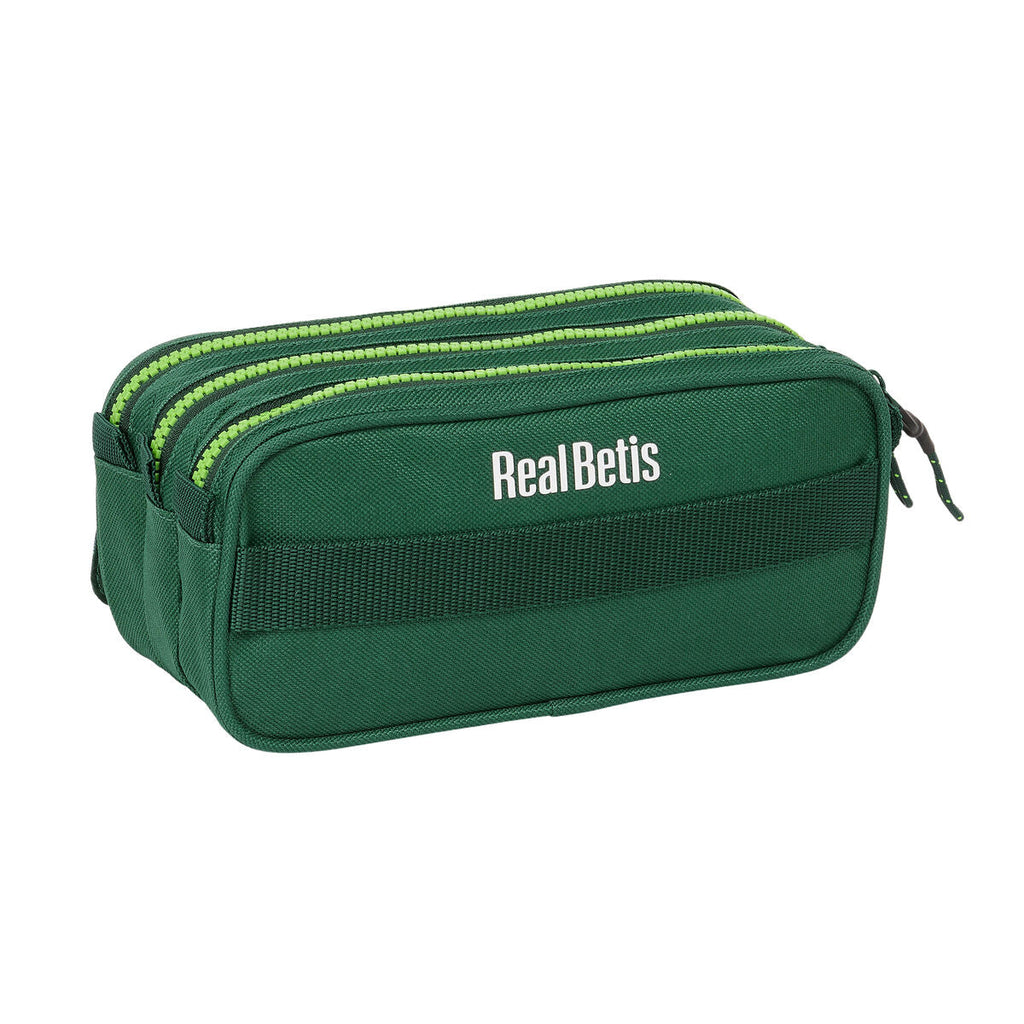 Dreifaches Mehrzweck-Etui Real Betis Balompié grün 21,5 x 10 x 8 cm