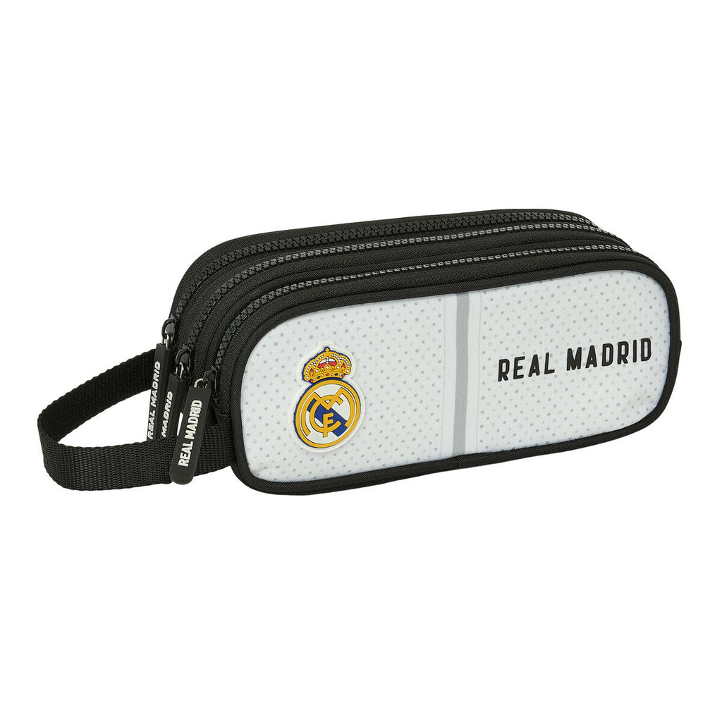 Dreifaches Mehrzweck-Etui Real Madrid C.F. Weiß Schwarz