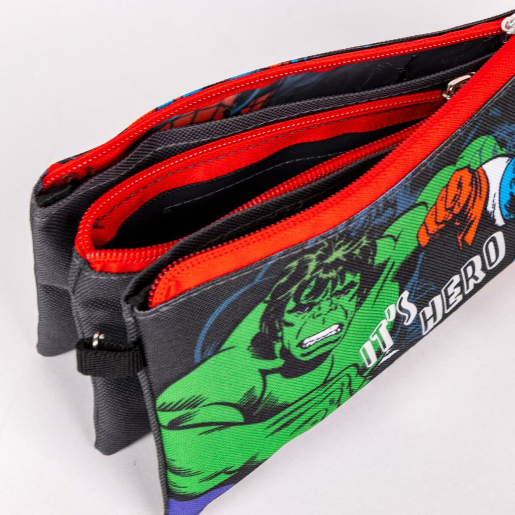 Dreifaches Mehrzweck-Etui The Avengers Bunt 22,5 x 2,5 x 11,5 cm