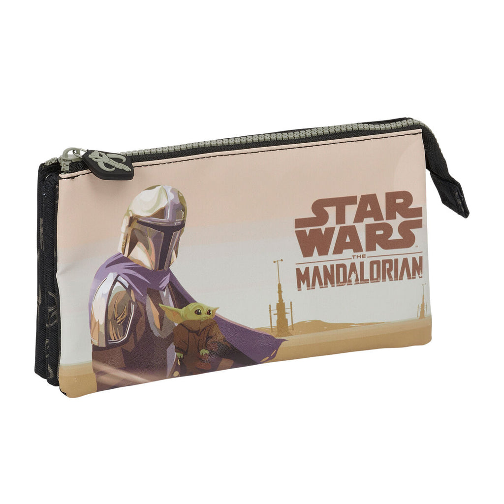 Dreifaches Mehrzweck-Etui The Mandalorian This is the way Schwarz 22 x 12 x 3 cm