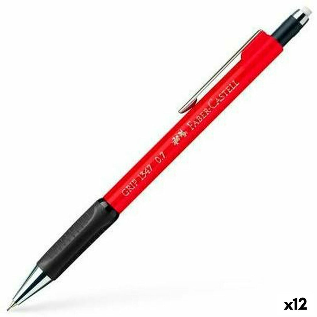 Druckbleistift Faber-Castell Grip 1347 Rot 0,7 mm (12 Stück)