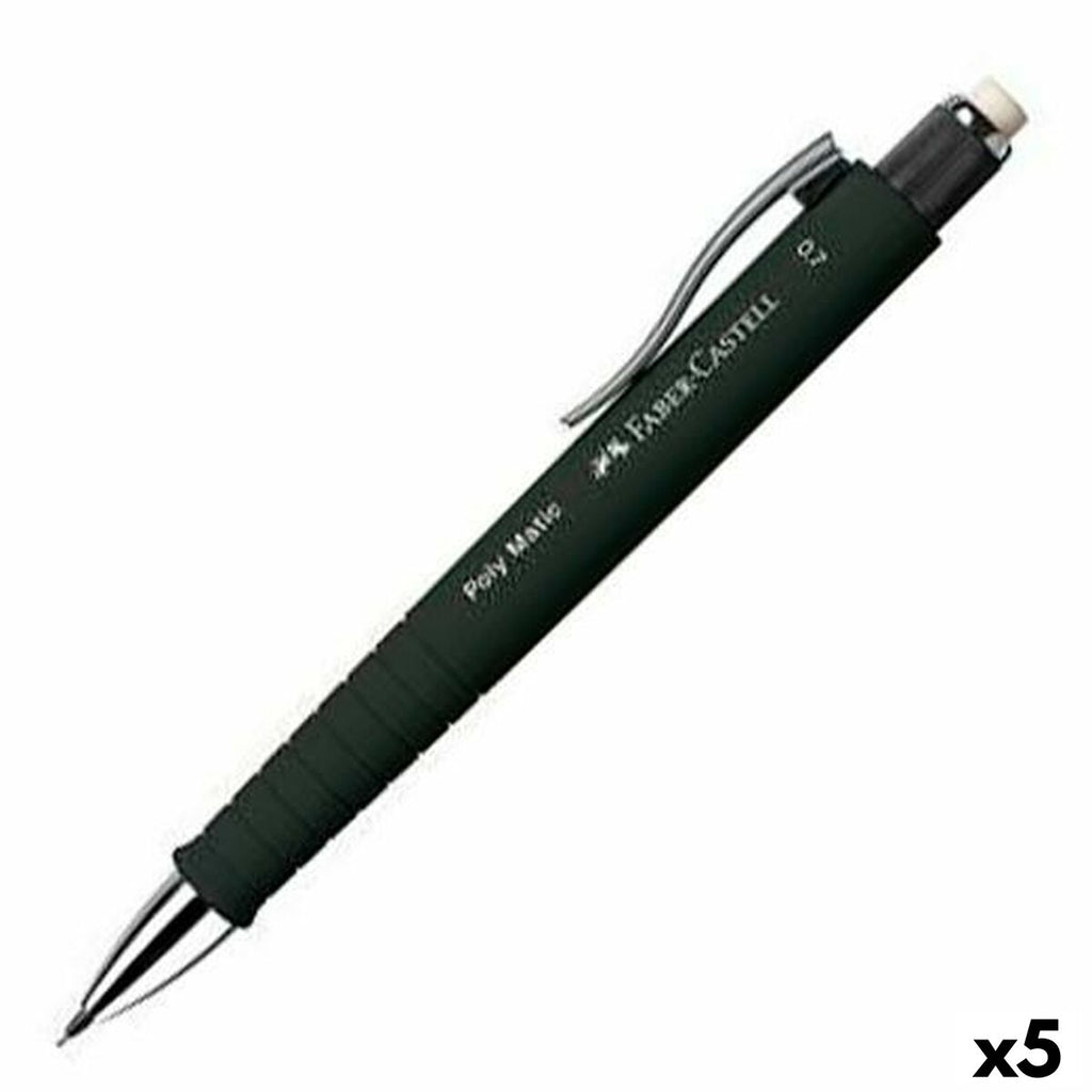 Druckbleistift Faber-Castell Poly Matic Schwarz 0,7 mm (5 Stück)