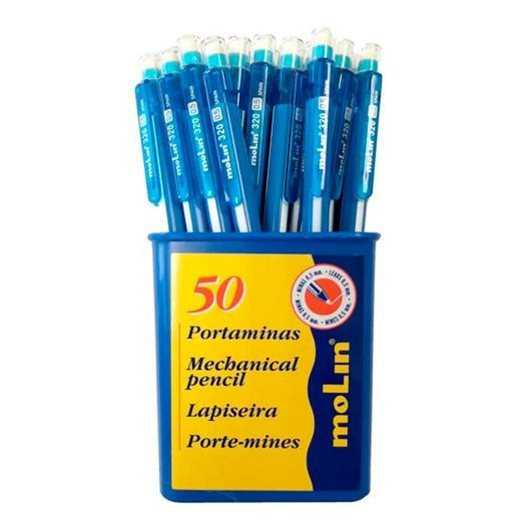 Druckbleistift-Set Molin Blau 0,5 mm (50 Stücke)