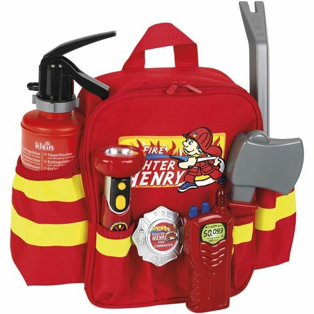 Feuerwehr-Set Klein Rot Bunt 7 Stücke Rucksack